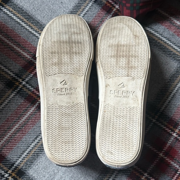 SPERRY ⚓️ Men’s Navy & Tan Canvas and Leather Boat Shoes - Size 11.5 - Picture 12 of 14